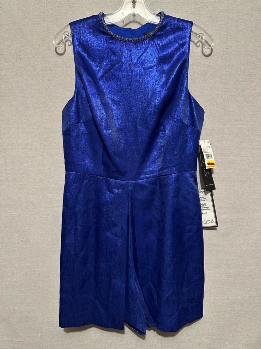 NWT Adrianna Papell Foil Woven Romper - size 10 - Picture 3 of 7